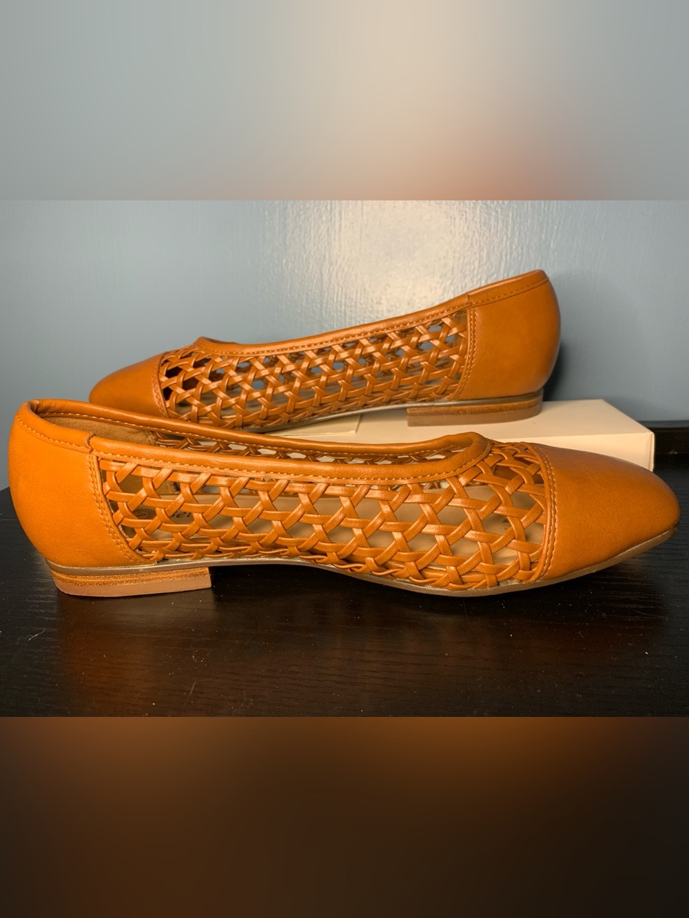 Bella Vita Beloved Woven Leather Flat - Cognac Tan
